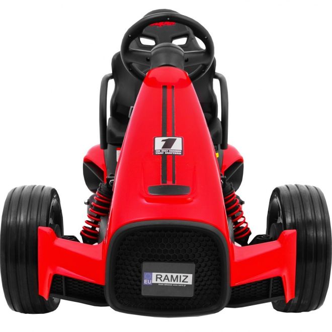 Dětská motokára Bolid XR-1 na baterie Červená + nastavitelná řídítka + tvarované sedadlo