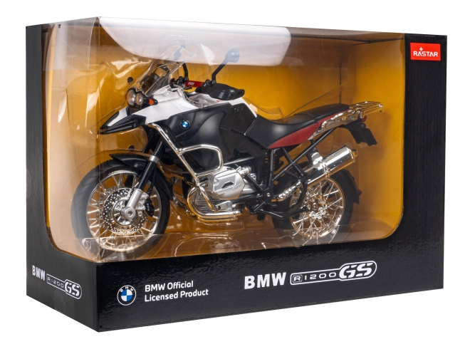 Kovový motocykl BMW R1200GS 1:9 RASTAR – Bílý