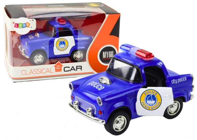 Klasické policejní auto 1:38 Světla Drive Sound Blue