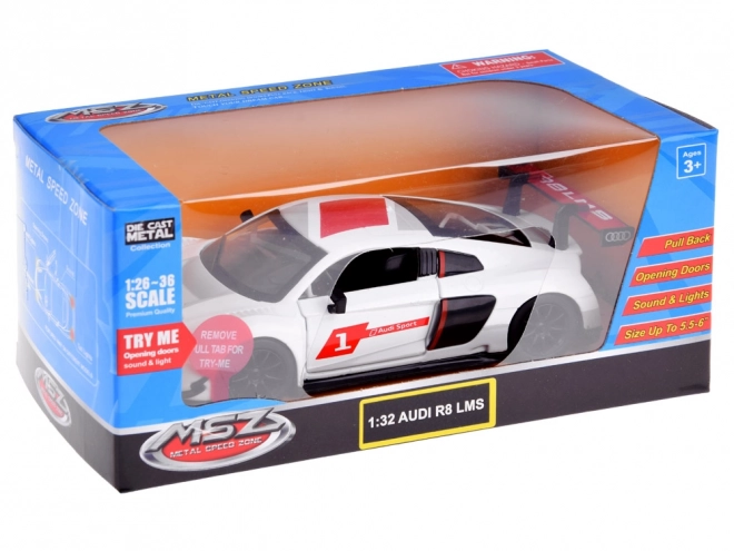 Kovový model sportovního auta Audi R8 LMS v měřítku 1:32