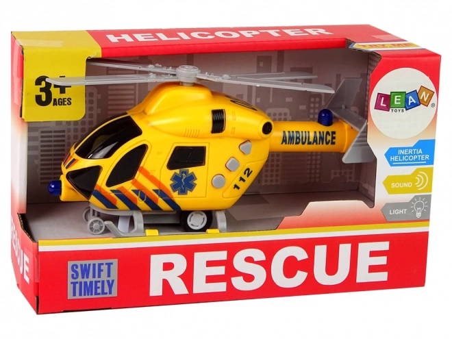 Ambulance Záchranný vrtulník Žlutá zvuková světla Vrtule