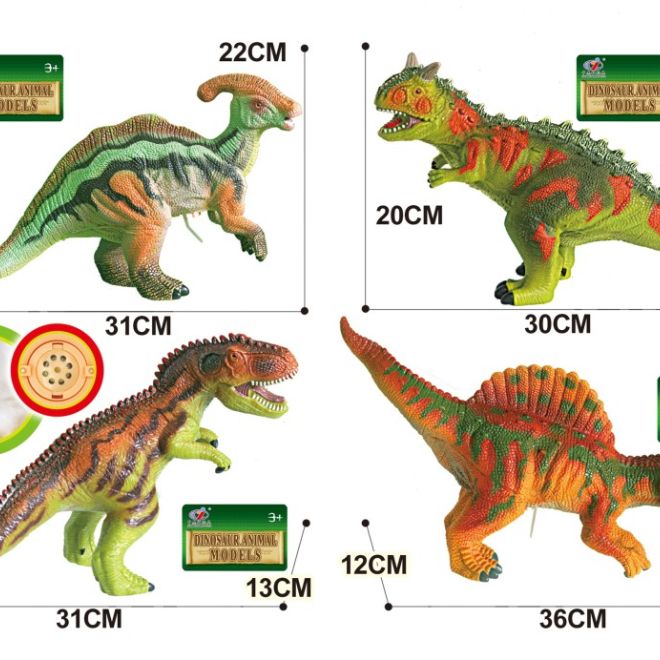 Dinosaurus měkký 4 druhy 38 cm