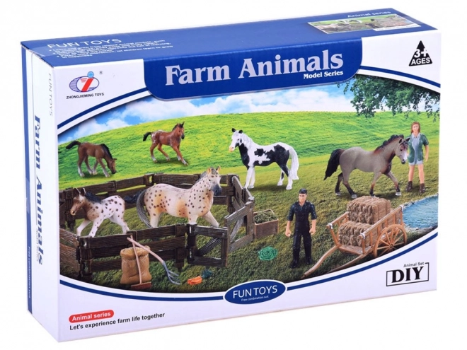Figurky zvířat sada koně farma farma ZA2991 – D