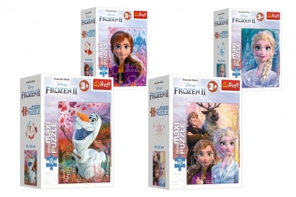 Minipuzzle miniMaxi 20 dílků Ledové království II/Frozen II 4 druhy v krabičce 11x8x4cm – Anna