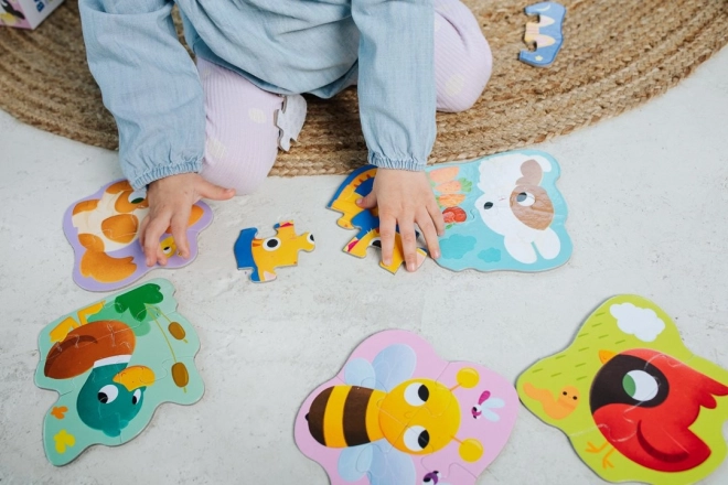 Baby puzzle se zvířátky 2 - 6 dílků