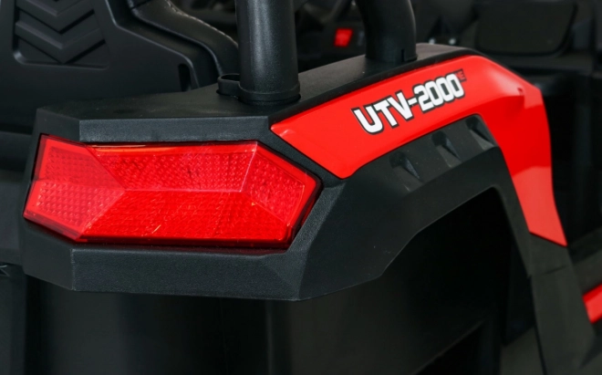 Silná závodní čtyřkolka buggy pro 2 děti Červená + Střídavý motor + Nafukovací kola + LED audio