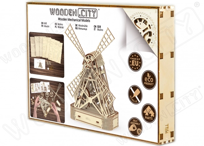 WOODEN CITY 3D puzzle Mlýn 222 dílů