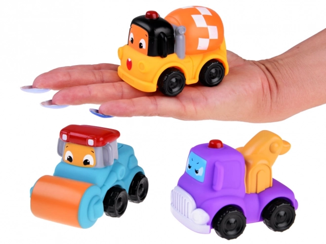 Set jucării moi mașini de construcții 3 bucăți 18M+ ZA4737B – A