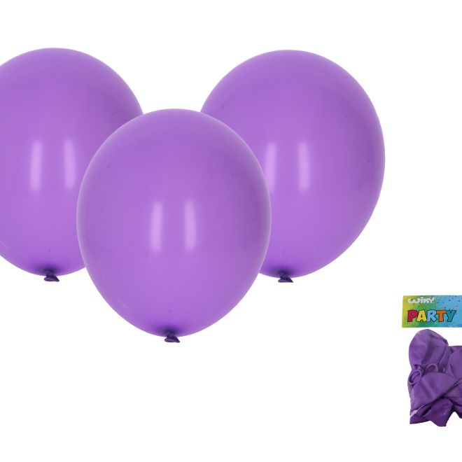 Fialové balónky nafukovací 30 cm - 10 kusů