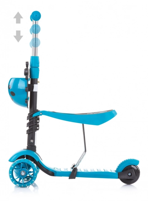 CHIPOLINO Koloběžka s vodící tyčí Kiddy Evo 3v1 – Ocean