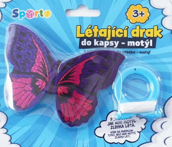 SPORTO Létající drak do kapsy - motýl