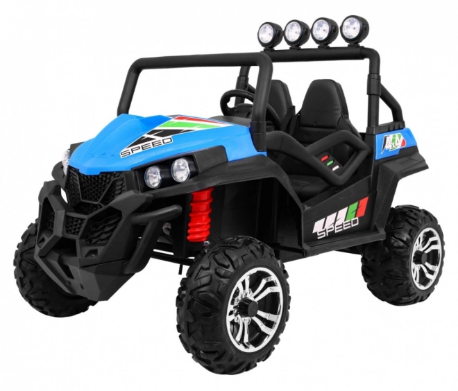 Grand Buggy Strong Lift pro děti Modrá + pohon 4x4 + dálkové ovládání + nosič zavazadel + rádio MP3 + LED dioda