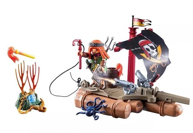 Pirát a poklad na voru PLAYMOBIL