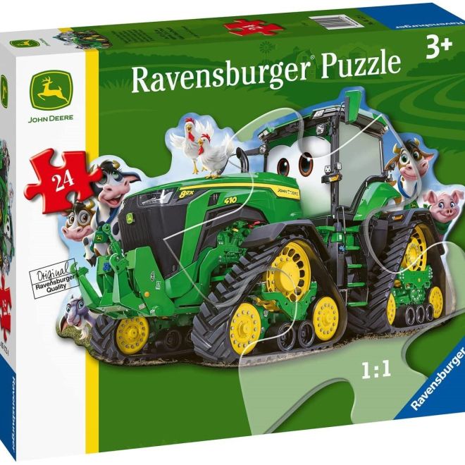 RAVENSBURGER Obrovské podlahové puzzle John Deere Traktor 24 dílků