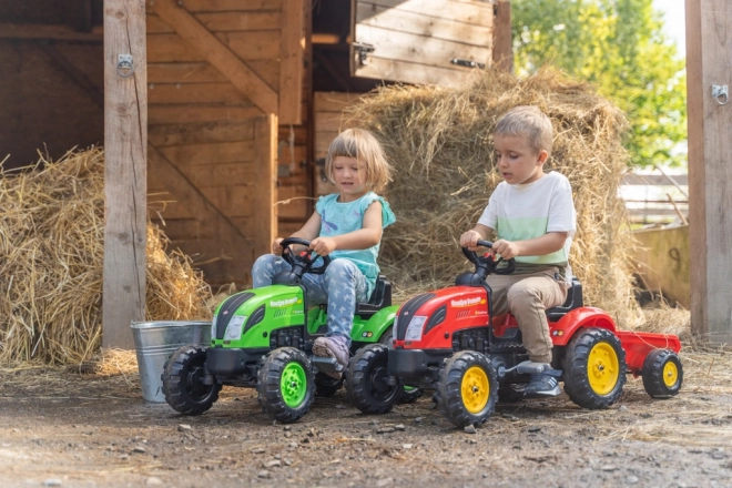 Traktor šlapací Country Farmer s valníkem červený