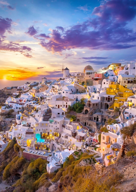 ENJOY Puzzle Západ slunce nad Santorini 1000 dílků