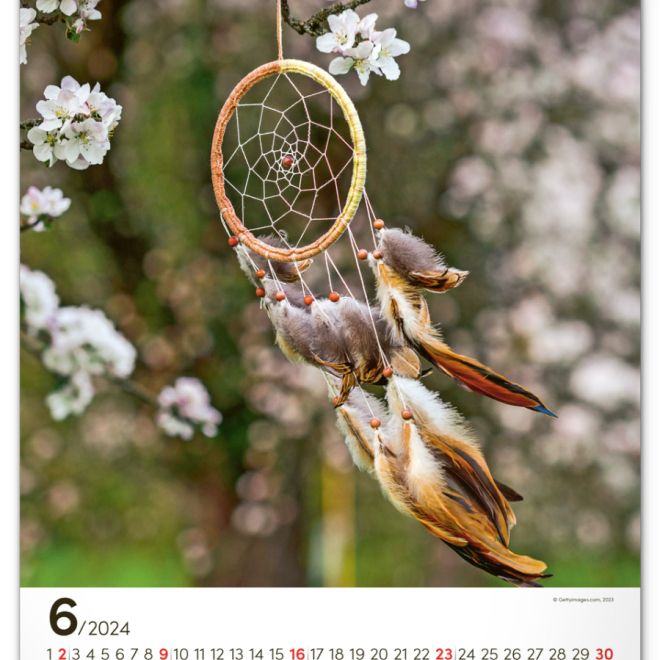 Nástěnný kalendář Lapač snů 2024, 30 × 34 cm DE