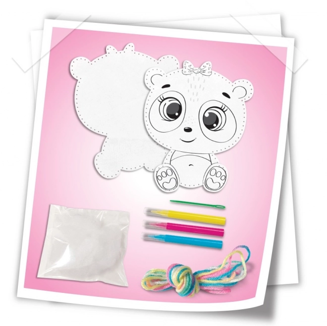 Sada na šití a vybarvování pandy Creative Studio