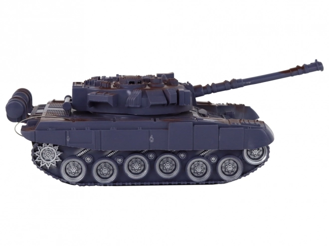 R/C dálkově ovládaný tank Světla Zvuk Námořní modrá 1:18 27MHz