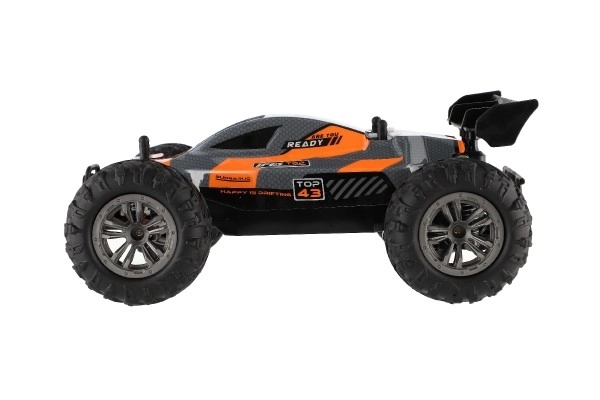 Auto RC Buggy rychlostní 2,4GHz plast 25cm na baterie oranžové v krabici 31x14x18cm