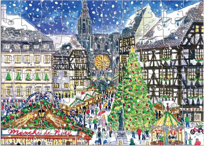Adventní kalendář puzzle 12 vánočních dnů