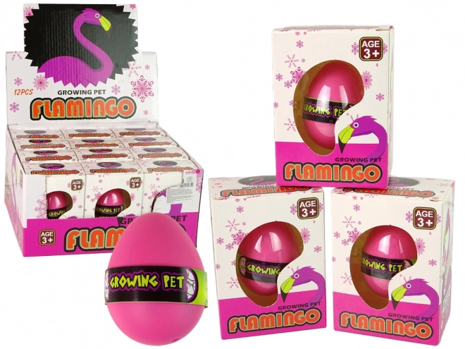 Rostoucí vejce Flamingo 6cm růžové