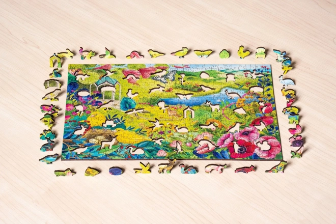 RAVENSBURGER Dřevěné puzzle Divoká zahrada 500 dílků