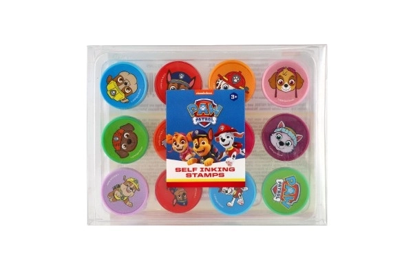 Razítka samobarvící 12ks plast Paw Patrol/Tlapková patrola v blistru 12x9cm 10ks v boxu