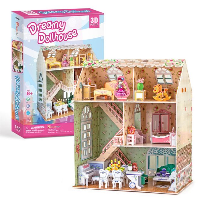 Puzzle 3D domeček pro panenky Dreamy