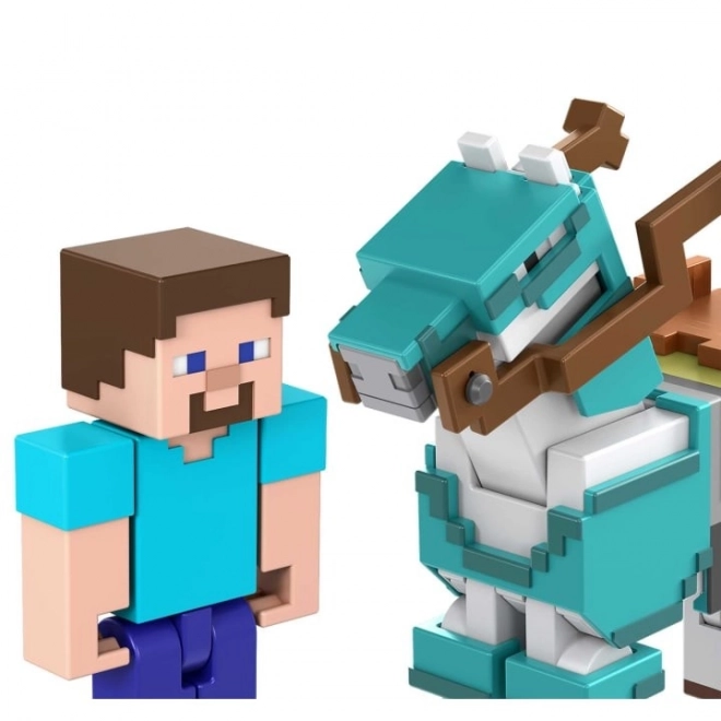 Minecraft figurka Steve a kůň