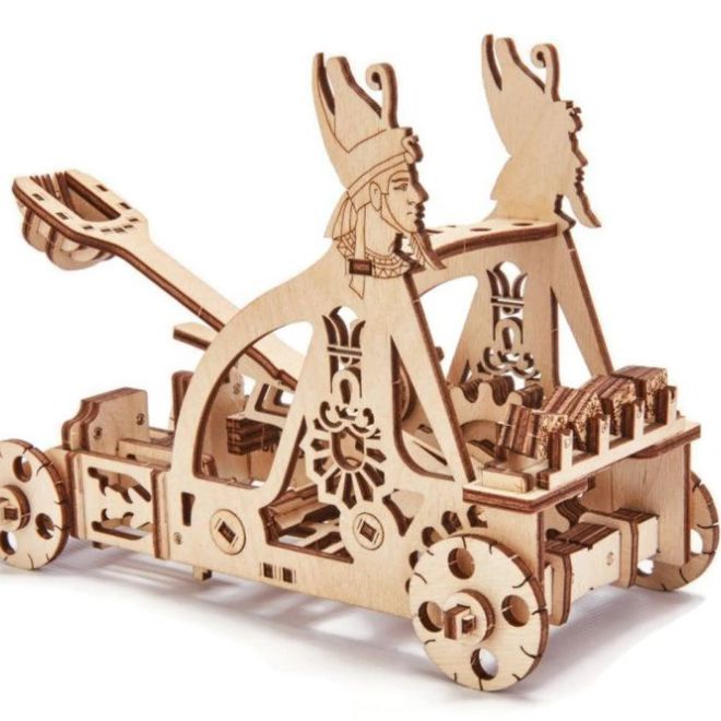 3D mechanické puzzle Wood Trick katapult