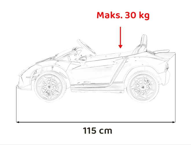 Dětský vůz Lamborghini Invencible červený