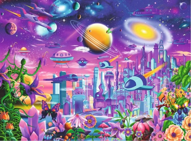 Puzzle Vesmírné město XXL 200 dílků od Ravensburger