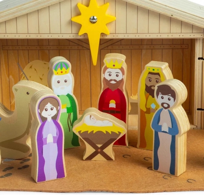 Bigjigs Toys Dřevěný Vánoční Betlém