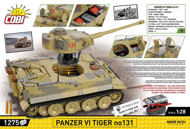 Cobi 2588 Německý tank Panzer VI TIGER 131