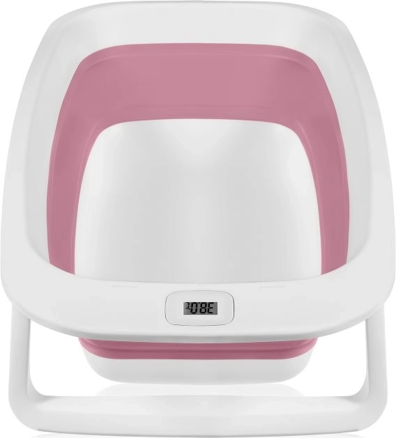 Lionelo Skládací vanička s teploměrem a lehátkem Pink Magnolia
