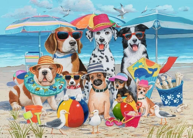 Puzzle Zvířecí kamarádi na pláži 35 dílků