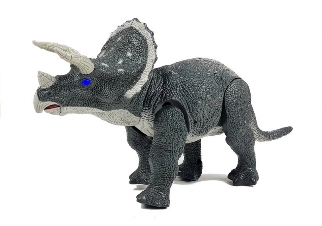 Velký dinosaurus na baterie Triceratops Grey