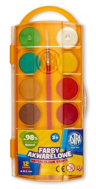 ASTRA Vodové barvy 12ks Ø23,5mm