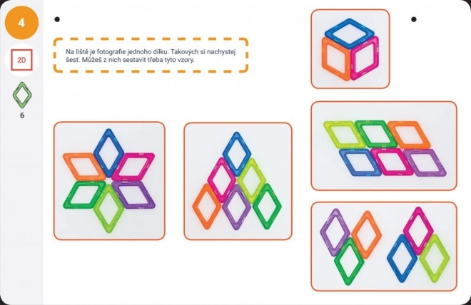 MAGFORMERS Geometrie 2: Rovina a prostor - box 43 dílků