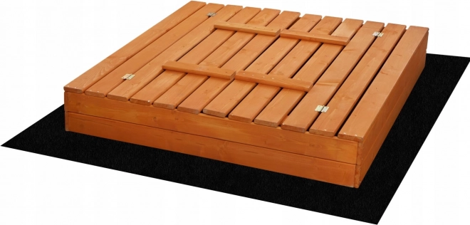 SAND TROPIC Dřevěné pískoviště s lavičkami a příslušenstvím 100x100cm (impregnované)