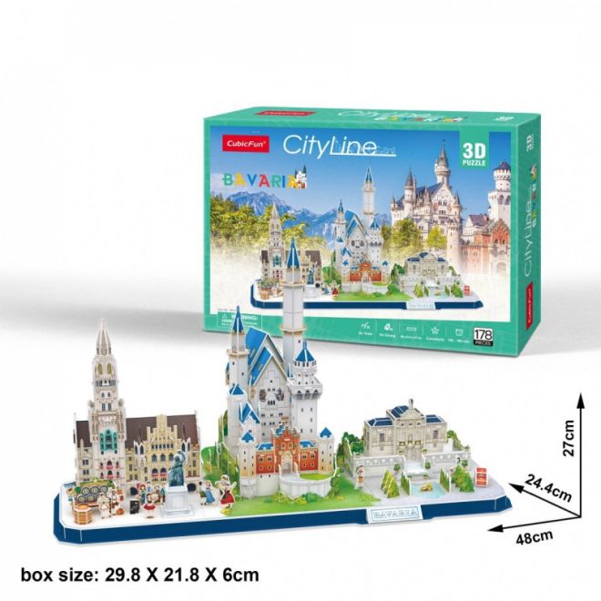 Puzzle 3D City Line Bavorsko