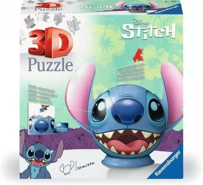 RAVENSBURGER Puzzleball Stitch s ušima 77 dílků