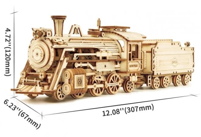 Lokomotiva - Parní Express - 3D dřevěné puzzle