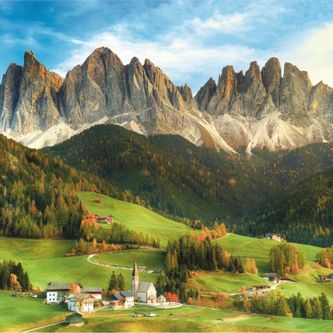 TREFL Puzzle s třídičem 2v1 Dolomity, Itálie 1000 dílků