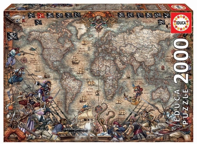 Puzzle 2000 prvků Pirátská mapa