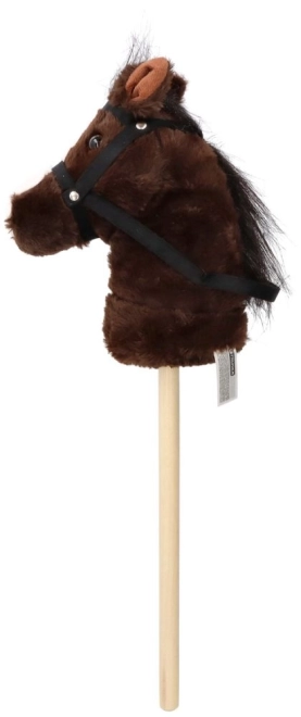 Hobby horse Bonnie kůň na tyči plyš - tmavě hnědá