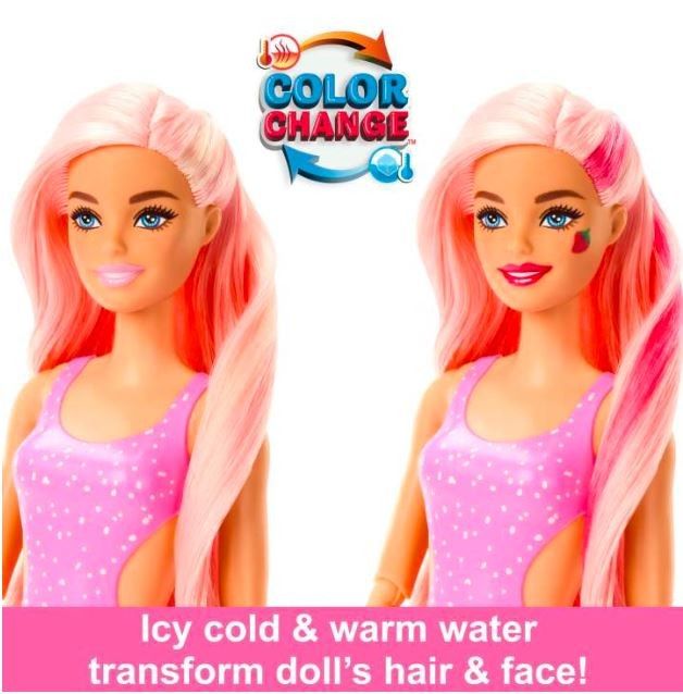 Panenka Barbie Pop Reveal Fruit Juice, růžová blondýna