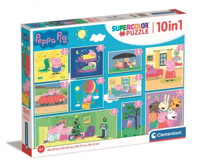 CLEMENTONI Puzzle Prasátko Peppa 10v1