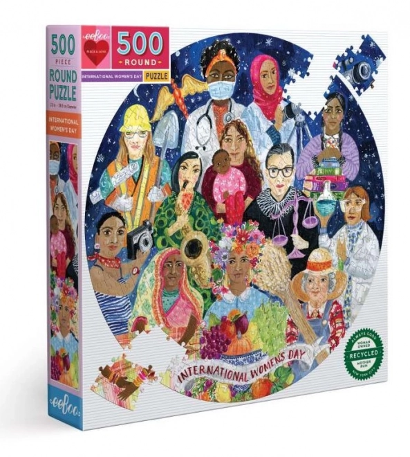 EEBOO Kulaté puzzle Mezinárodní den žen 500 dílků